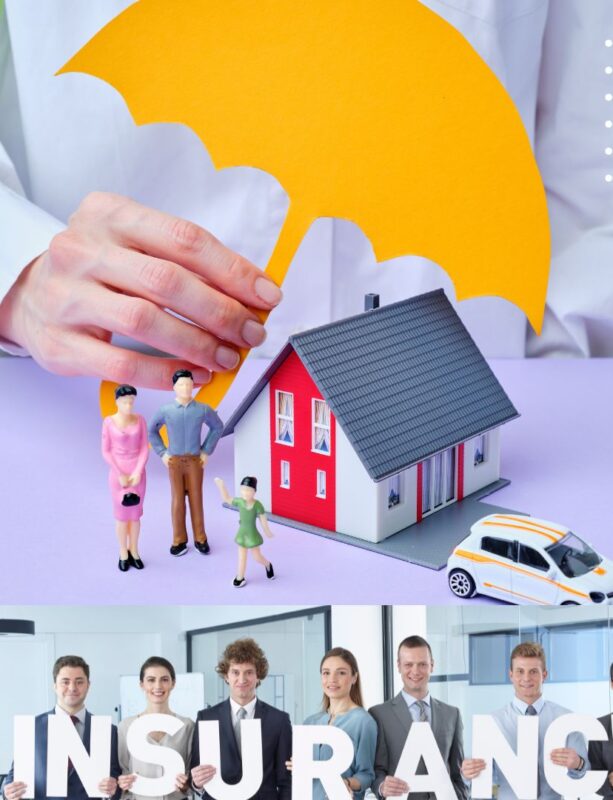 Blue Orange Modern Car Insurance Instagram Post (Square)