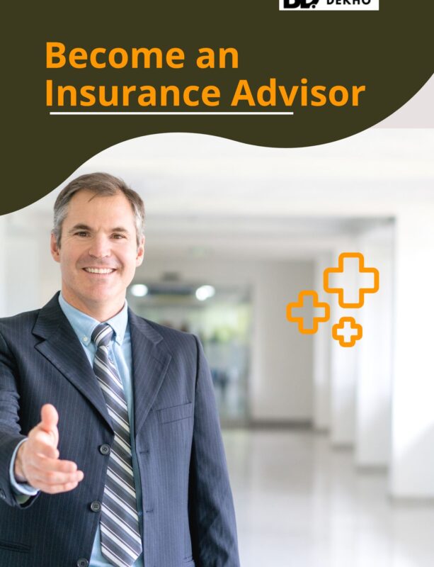 White & green Modern Life Insurance Poster